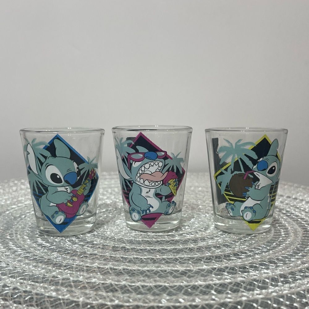 Disney Stitch Shot Glasses Set of 3 NWT